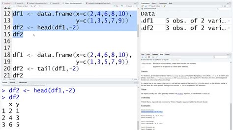 R Basic Data Management Youtube