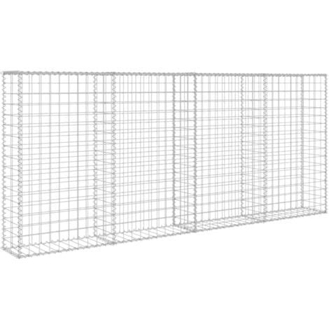 Vidaxl Mur Gabion Avec Couvercles Acier Galvanis X X Cm