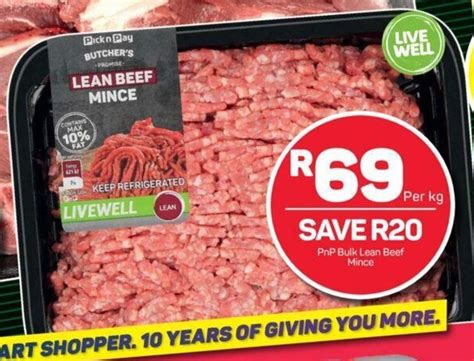 Pnp Bulk Lean Beef Mince Per Kg Offer At Pick N Pay