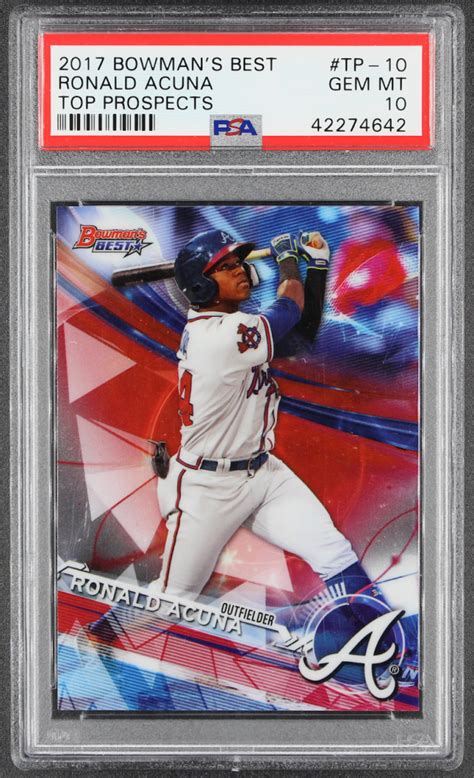 Ronald Acuna Jr 2017 Bowman S Best Top Prospects TP10 RC PSA 10