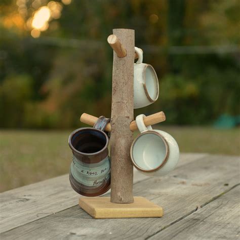 Mug Tree Coffee Mug Holder 4 Pegs Etsy