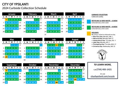 Recycling and Yard Waste Pickup Schedule | Ypsilanti, MI