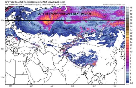 JOESTRADAMUS Siberian Snow Cover Forecast to Grow Rapidly Next 10 days ...