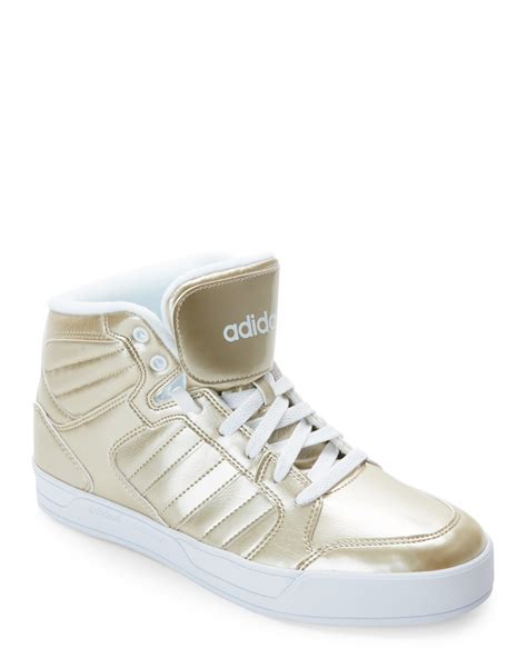 adidas Originals Gold Neo Raleigh Mid Sneakers in Metallic - Lyst