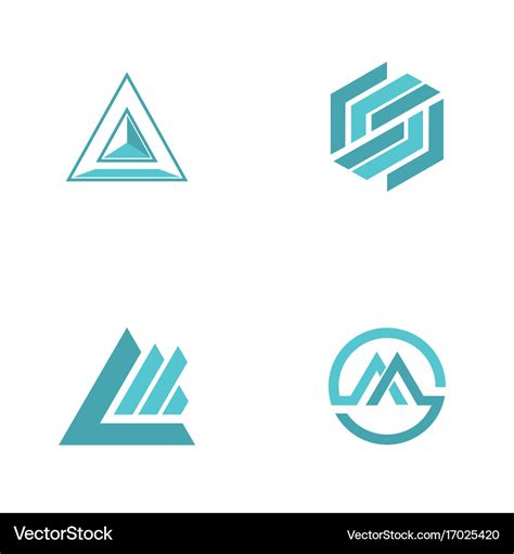 Abstract Triangle Logos Royalty Free Vector Image