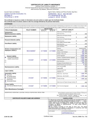 Fillable Online Bcertificateb Of Liability Fax Email Print Pdffiller