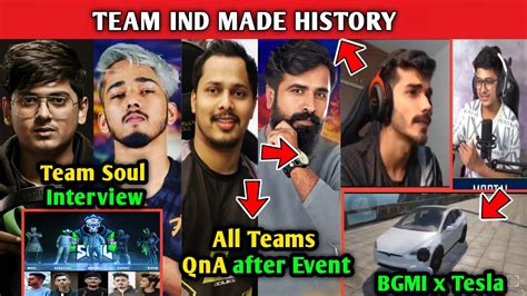 Team Snax Ind Made History Mortal Teams Interview Bgmi First