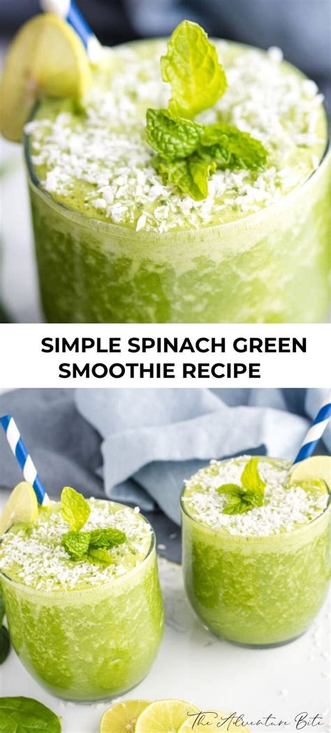 Simple Spinach Green Smoothie Recipe Green Smoothie Recipes Smoothie