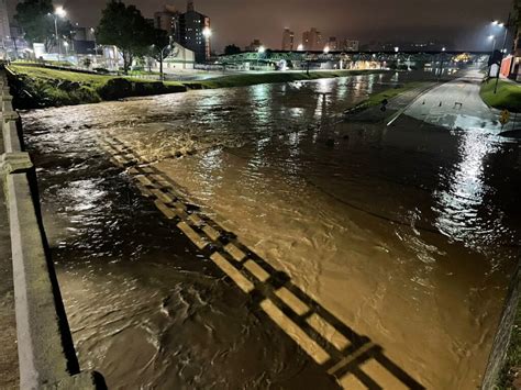 N Vel Do Rio Itaja Mirim Atingiu Pico M Ximo De Metros Durante A