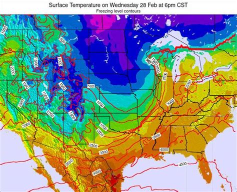 Oklahoma Surface Temperature on Tuesday 03 Dec at 6pm CST