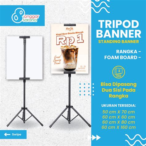 Jual CETAK TRIPOD BANNER STAND BANNER DISPLAY BANNER FOAMBOARD