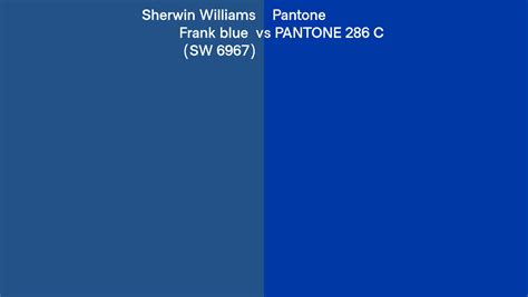 Sherwin Williams Frank Blue Sw 6967 Vs Pantone 286 C Side By Side