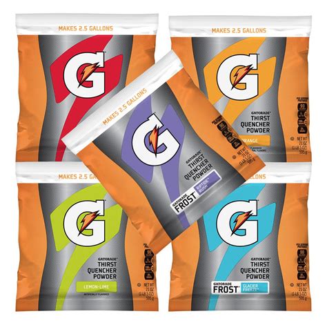 Gatorade 2.5-Gallon Powder Mix | 21 oz Pouches in 5 Flavors – Powder ...