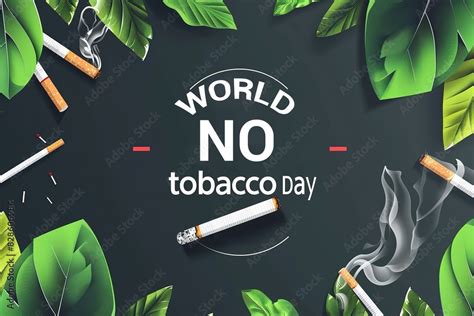 World No Tobacco Day Infographic Background Design World No Smoking Day