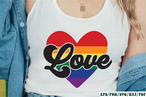 Love Retro Svg Pride Love Svg Graphic By Designer302 · Creative Fabrica