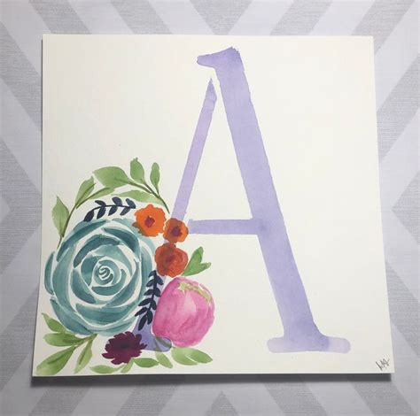 New Custom Initial Print Personalized Initial Art Wall Decor Etsy