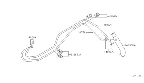 Water Hose Piping 2014 Nissan Frontier