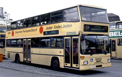 BVG 3760 MAN Waggon Union SD 202 1989 D 89 Hertzallee Flickr