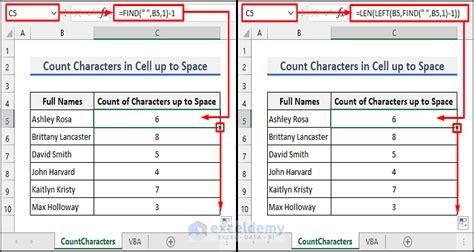 How To Count Characters In Cell Up To Space In Excel ExcelDemy