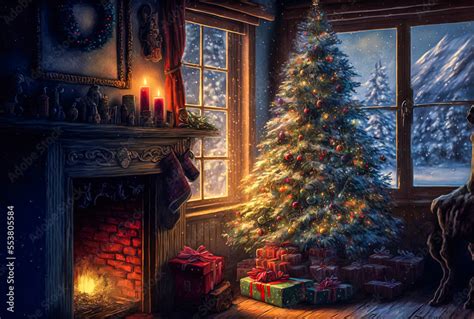 Animated Christmas Fireplace Wallpaper