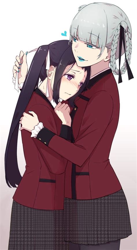 Kakegurui Momobami Kirari Igarashi Sayaka Yuri Anime Girls Yuri Anime Cute Anime Couples