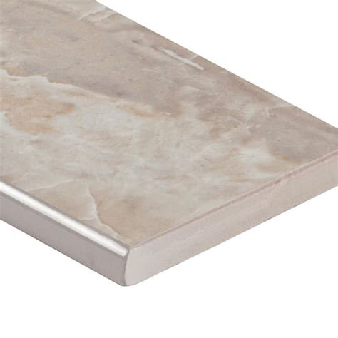 Msi Pietra Onyx Pearl Bullnose In X In Polished Porcelain Wall