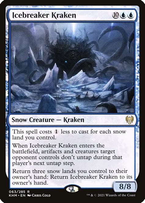 Icebreaker Kraken Snow Creature Kraken Kaldheim MTG Assist