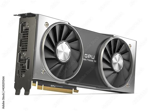 Graphics Card Modern Gaming GPU Graphics Processing Unit Isolated On