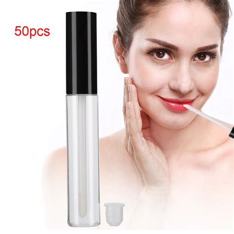 Ml Pc Black Cap Pcs Refillable Lip Gloss Bottle Diy Empty Lip Oil