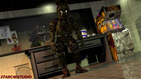 C4dfnaf Test New Retexture Springtrap Model By Starc4dstudio15 On