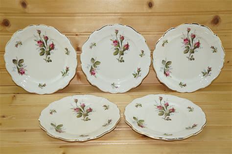 Rosenthal Moss Rose Pompadour Ivory Bread Butter Plates