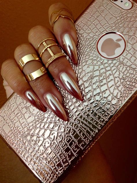 Mani Fresh On Twitter Chrome Nails Gold Nails Cute Nails