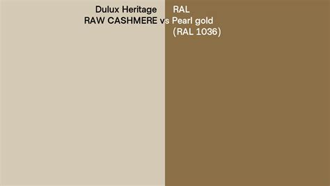 Dulux Heritage Raw Cashmere Vs Ral Pearl Gold Ral 1036 Side By Side