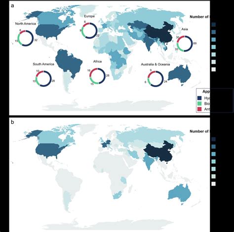 Global Spatial Distribution Of A Investigated Areas And Application