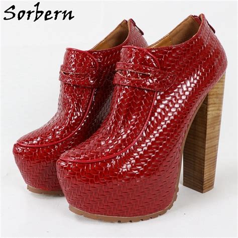 Sorbern 20cm Shoes Women Pumps Ankle Strap High Heel Pointed Toe