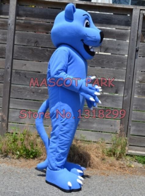 Blue Panther Mascot Costume