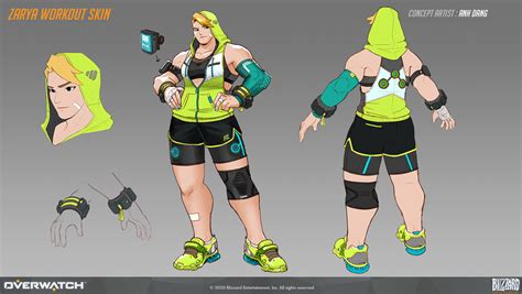 Zarya Workout Skin Art Overwatch Art Gallery