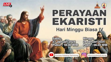 Perayaan Ekaristi Hari Minggu Biasa IV Sabtu 27 Januari 2024 YouTube