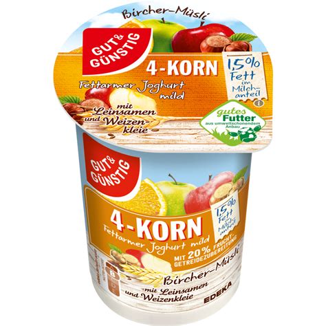 4 Korn Fruchtjoghurt Bircher Müsli 1 5 Fett EDEKA