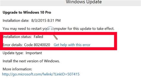 How To Fix Upgrade To Windows 10 Failed Windows 10 Update Error Code