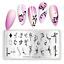 Born Pretty Top Nail Stamping Platten Blume Blatter Nagel Stempel