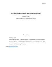 Test Review Assignment Template 2 Docx EDUC 621 TEST REVIEW