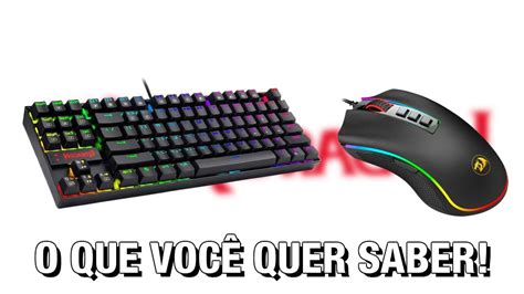 Como é Teclado Mecânico Kumara e Mouse Cobra Redragon YouTube