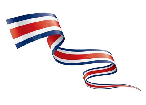 Vector Illustration Of Costa Rica Flag Against A White Background