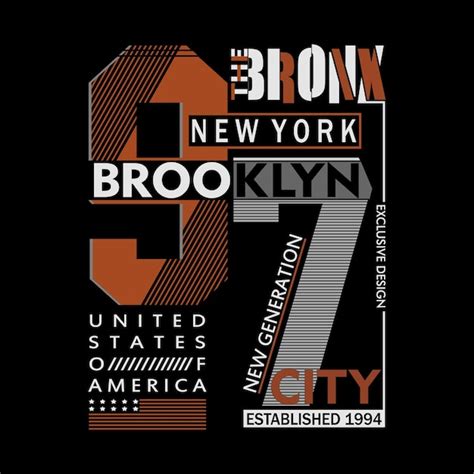 Un Fondo Negro Con La Palabra Brooklyn Vector Premium