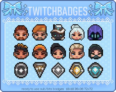 Insignias De Twitch Valnorant Para Twitch Stream Sub Bit Badges Para