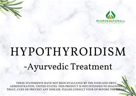 Hypothyroidism Ayurvedic Treatment Diet Exercises Research Papers