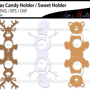 Christmas Candy Holder Svg Bundle / Christmas Sweet Holder - Etsy