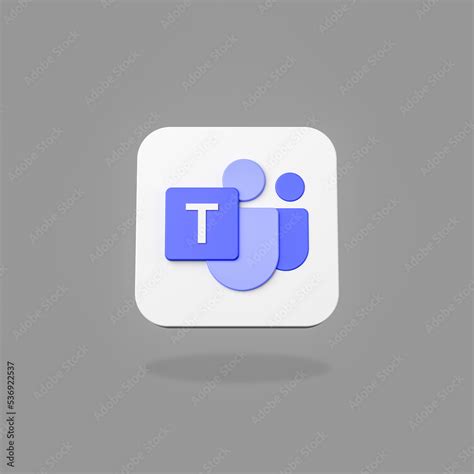 Microsoft Teams Logo on Flat Gray Background Stock Illustration | Adobe ...