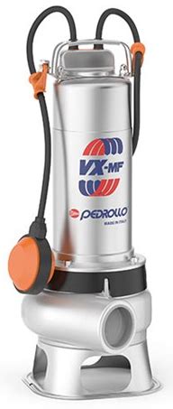 Pedrollo Vx Mf Vortex Submersible Pump Instruction Manual